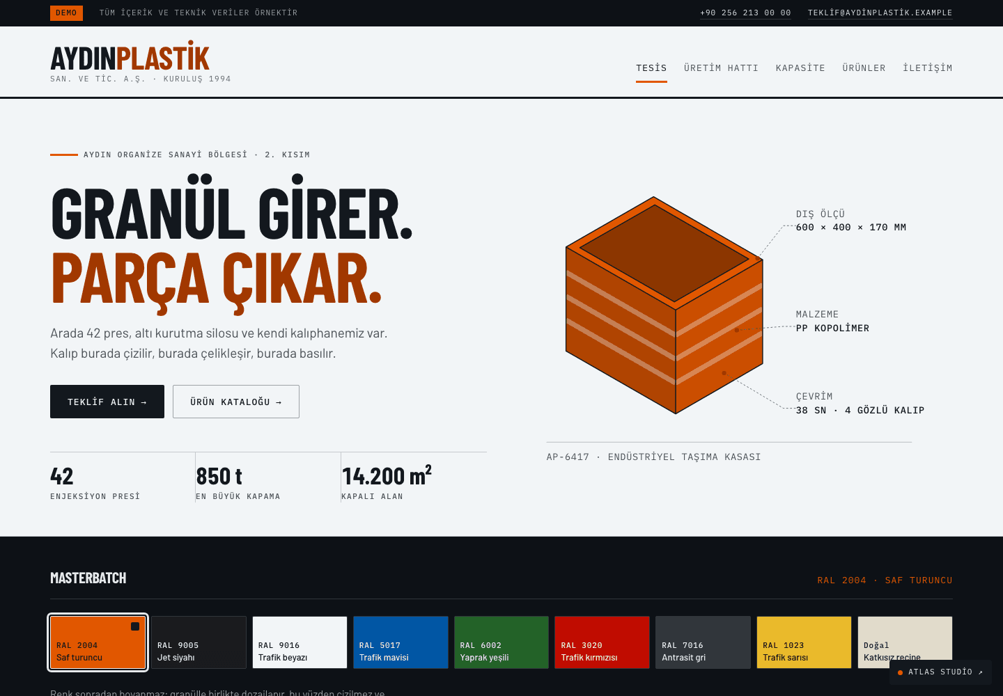 Aydın Plastik — hazır kurgunun ekran görüntüsü