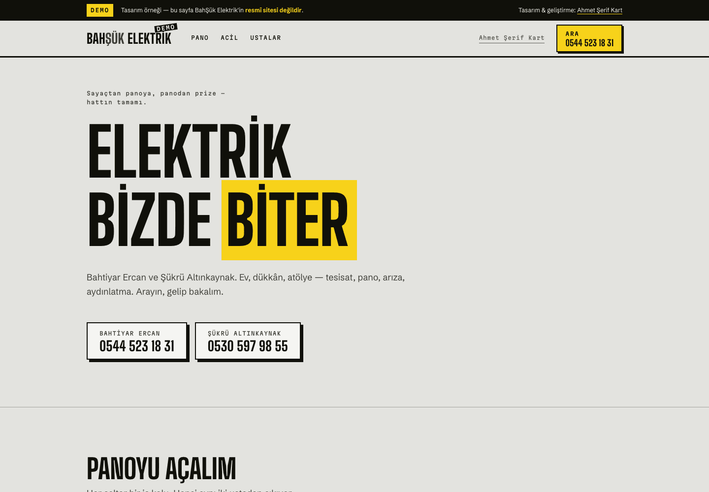 BahŞük Elektrik — hazır kurgunun ekran görüntüsü